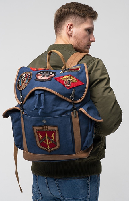 Рюкзак Top Gun Top Gun Canvas Backpack With Patches TGB2001