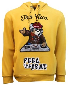 Толстовка Top Gun DJ Bear Hoodie (жовта) TGD1906