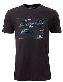  Boeing 787-8 Dreamliner Schematics T-Shirt