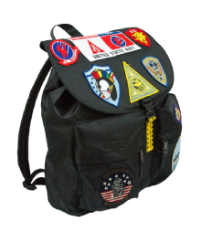   Top Gun Backpack With Patches (black) TGB2101