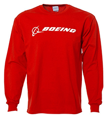  Boeing Long Slv Signature T-shirt (red)