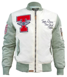  Top Gun Stadium Varsity Jacket (cream) TGJ1636
