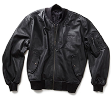 Шкіряна куртка Boeing MA-1 Leather Flight Jacket (black) 1120120100350007