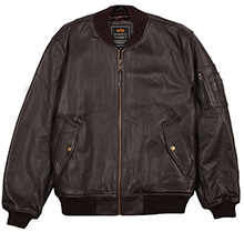Шкіряна льотна куртка Alpha Industries MA-1 Leather (brown) MLM21000A1