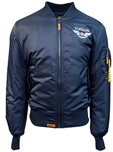  Top Gun Official MA-1 "WINGS" bomber jacket with patches (navy) TGJ1738
