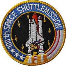 Нашивка Nasa 100th Space Shuttle Mission