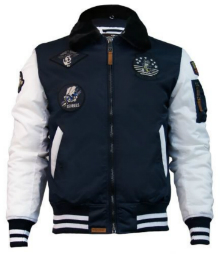    Top Gun MA-1 Color Block Bomber Jacket With Fur and Patches (-) TGJ1649P