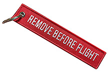 Брелок Remove Before Flight Keychain (red)