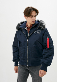 Зимова куртка-бомбер Airboss CWU Spaceman Hooded Jacket (темно-синя) 017600813221 