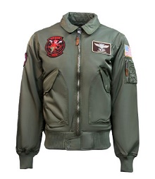 Бомбер Top Gun CWU-45 Flight Jacket with patches (olive) TGJ1900