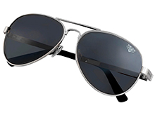 Сонцезахисні окуляри авіатори Top Gun Polarized Aviator "Runway" (silver) TGS1706