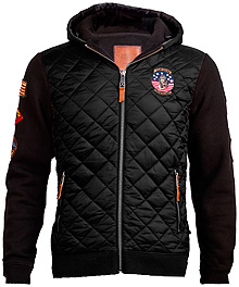 - Top Gun Quilted Fleece Hoodie with Patches ()