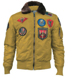 Бомбер Top Gun Official B-15 Flight Bomber Jacket with Patches (wheat) TGJ1542P