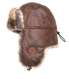 Зимова шапка Top Gun Distressed Aviator Winter Hat (brown) TGH1501